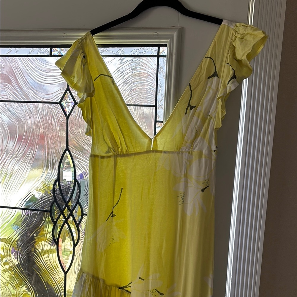 Free people yellow Floral Dress